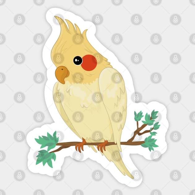 Cockatiel Cute Birb Sticker by HamilcArt